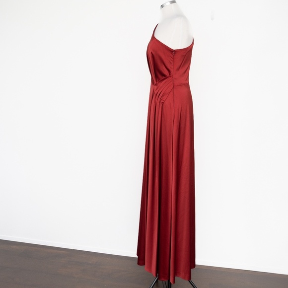 Kay Unger Izabella One Shoulder Gown Red Size 6 - Picture 7 of 15